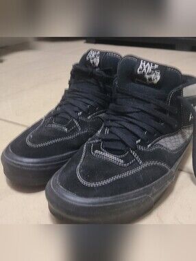 Vans Half Cab 10.5 Black Suede High-Top Sneakers Skateboarding Powell Peralta
